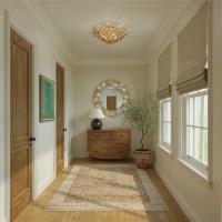 Four Light Semi Flush Mount by Crystorama - Broche Collection, Champagne Green Tea Finish - 560-CT