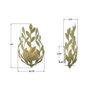 Two Light Wall Sconce by Crystorama - Broche Collection, Champagne Green Tea Finish - 561-CT