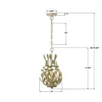 Three Light Chandelier by Crystorama - Broche Collection, Champagne Green Tea Finish - 565-CT