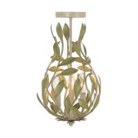 Three Light Semi Flush Mount by Crystorama - Broche Collection, Champagne Green Tea Finish - 565-CT_CEILING