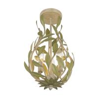Three Light Semi Flush Mount by Crystorama - Broche Collection, Champagne Green Tea Finish - 565-CT_CEILING