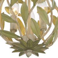 Three Light Semi Flush Mount by Crystorama - Broche Collection, Champagne Green Tea Finish - 565-CT_CEILING