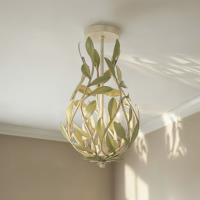 Three Light Semi Flush Mount by Crystorama - Broche Collection, Champagne Green Tea Finish - 565-CT_CEILING