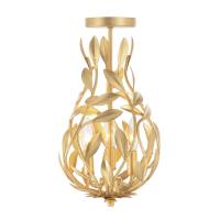 Three Light Semi Flush Mount by Crystorama - Broche Collection, Antique Gold Finish - 565-GA_CEILING