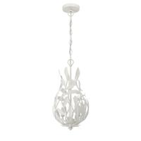 Three Light Chandelier by Crystorama - Broche Collection, Matte White Finish - 565-MT