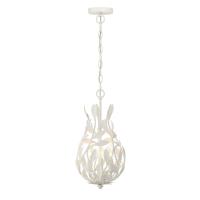 Three Light Chandelier by Crystorama - Broche Collection, Matte White Finish - 565-MT