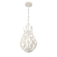 Three Light Chandelier by Crystorama - Broche Collection, Matte White Finish - 565-MT