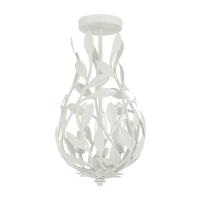 Three Light Semi Flush Mount by Crystorama - Broche Collection, Matte White Finish - 565-MT_CEILING