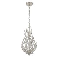 Three Light Chandelier by Crystorama - Broche Collection, Antique Silver Finish - 565-SA