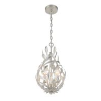 Three Light Chandelier by Crystorama - Broche Collection, Antique Silver Finish - 565-SA