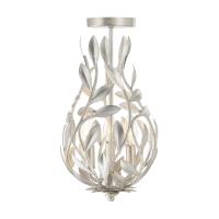 Three Light Semi Flush Mount by Crystorama - Broche Collection, Antique Silver Finish - 565-SA_CEILING