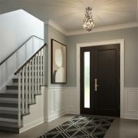 Three Light Semi Flush Mount by Crystorama - Broche Collection, Antique Silver Finish - 565-SA_CEILING