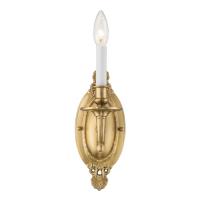One Light Wall Sconce by Crystorama - Milford Collection, Aged Brass Finish - 621-AG