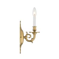 One Light Wall Sconce by Crystorama - Milford Collection, Aged Brass Finish - 621-AG