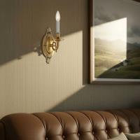One Light Wall Sconce by Crystorama - Milford Collection, Aged Brass Finish - 621-AG