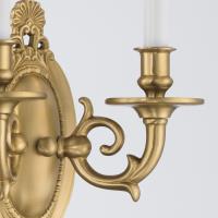 Two Light Wall Sconce by Crystorama - Milford Collection, Aged Brass Finish - 622-AG