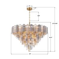 28 Light Chandelier by Crystorama - Addis Collection, Aged Brass Finish - ADD-327-AG-AU