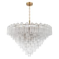 28 Light Chandelier by Crystorama - Addis Collection, Aged Brass Finish - ADD-327-AG-CL