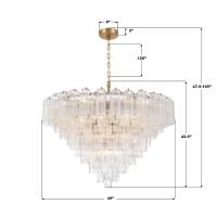 28 Light Chandelier by Crystorama - Addis Collection, Aged Brass Finish - ADD-327-AG-CL