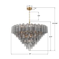 28 Light Chandelier by Crystorama - Addis Collection, Aged Brass Finish - ADD-327-AG-SM