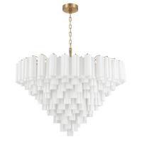 28 Light Chandelier by Crystorama - Addis Collection, Aged Brass Finish - ADD-327-AG-WH