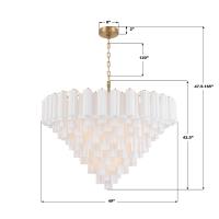 28 Light Chandelier by Crystorama - Addis Collection, Aged Brass Finish - ADD-327-AG-WH