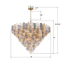 40 Light Chandelier by Crystorama - Addis Collection, Aged Brass Finish - ADD-329-AG-AU
