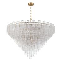 40 Light Chandelier by Crystorama - Addis Collection, Aged Brass Finish - ADD-329-AG-CL