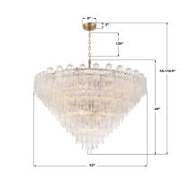 40 Light Chandelier by Crystorama - Addis Collection, Aged Brass Finish - ADD-329-AG-CL