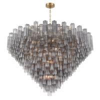 40 Light Chandelier by Crystorama - Addis Collection, Aged Brass Finish - ADD-329-AG-SM