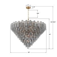 40 Light Chandelier by Crystorama - Addis Collection, Aged Brass Finish - ADD-329-AG-SM