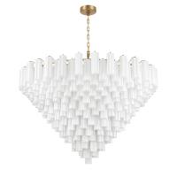 40 Light Chandelier by Crystorama - Addis Collection, Aged Brass Finish - ADD-329-AG-WH