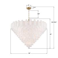 40 Light Chandelier by Crystorama - Addis Collection, Aged Brass Finish - ADD-329-AG-WH