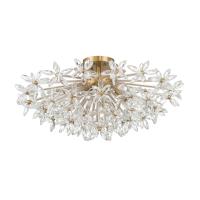 Four Light Semi Flush Mount by Crystorama - Adley Collection, Aged Brass Finish - ADL-500-AG-CL