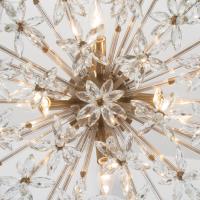 Four Light Semi Flush Mount by Crystorama - Adley Collection, Aged Brass Finish - ADL-500-AG-CL