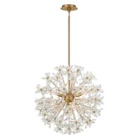 Six Light Chandelier by Crystorama - Adley Collection, Aged Brass Finish - ADL-506-AG-CL