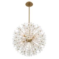 Six Light Chandelier by Crystorama - Adley Collection, Aged Brass Finish - ADL-506-AG-CL