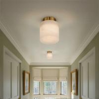 One Light Semi Flush Mount by Crystorama - Acme Collection, Aged Brass Finish - AME-400-AG