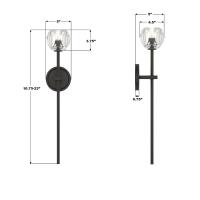 LED Wall Sconce by Crystorama - Aragon Collection, Matte Black Finish - ARA-10261-MK