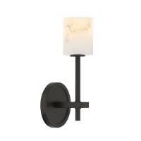 LED Wall Sconce by Crystorama - Aragon Collection, Matte Black Finish - ARA-10261-MK-ST