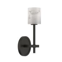 LED Wall Sconce by Crystorama - Aragon Collection, Matte Black Finish - ARA-10261-MK-ST