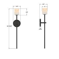 LED Wall Sconce by Crystorama - Aragon Collection, Matte Black Finish - ARA-10261-MK-ST
