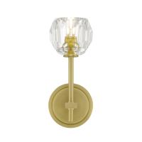 LED Wall Sconce by Crystorama - Aragon Collection, Soft Brass Finish - ARA-10261-SB