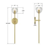 LED Wall Sconce by Crystorama - Aragon Collection, Soft Brass Finish - ARA-10261-SB