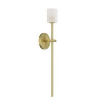 LED Wall Sconce by Crystorama - Aragon Collection, Soft Brass Finish - ARA-10261-SB-ST