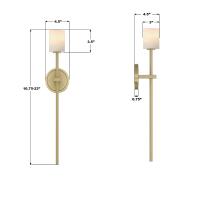 LED Wall Sconce by Crystorama - Aragon Collection, Soft Brass Finish - ARA-10261-SB-ST