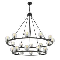 LED Chandelier by Crystorama - Aragon Collection, Matte Black Finish - ARA-10268-MK