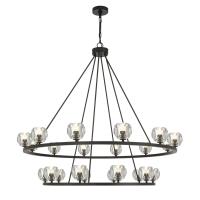 LED Chandelier by Crystorama - Aragon Collection, Matte Black Finish - ARA-10268-MK