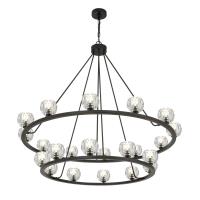 LED Chandelier by Crystorama - Aragon Collection, Matte Black Finish - ARA-10268-MK