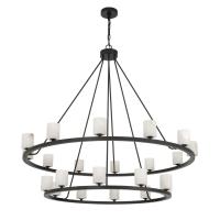 LED Chandelier by Crystorama - Aragon Collection, Matte Black Finish - ARA-10268-MK-ST